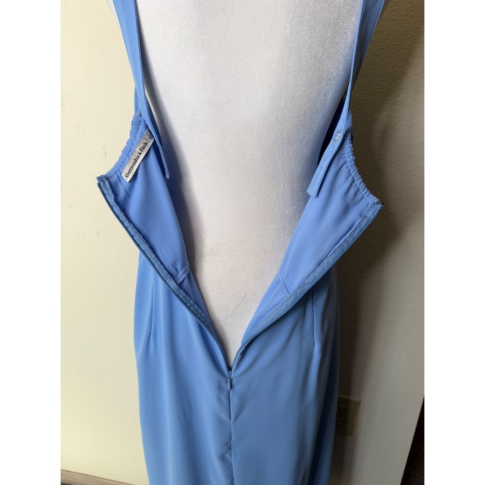 Abercrombie & Fitch Light Blue Ruffled Midi Dress - Picture 6 of 16